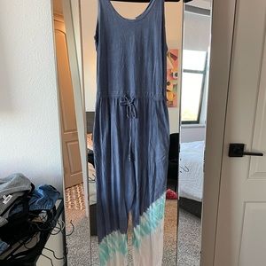 Electric and rose tie dye jumpsuit